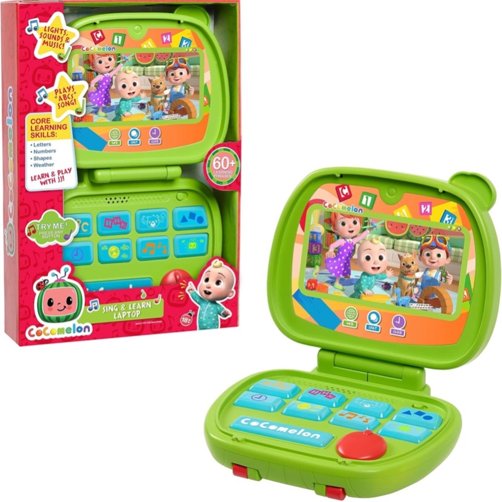Cocomelon Sing & Learn Laptop Toy lights sounds kid toy letter number baby